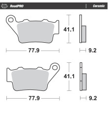 Гальмівні колодки moto-master kh208 / kh213 roadpro ceramic series