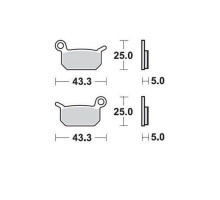 Гальмівні колодки moto-master kh325 sinter metal enduro: 21 (nitro) ktm sxe -5 electric 19- sx 50 09-, sx 65 04-08, husqvarna ee-5 19-, cr 50 06-, sm 50- 10-, tc 50 17-, передні/задні