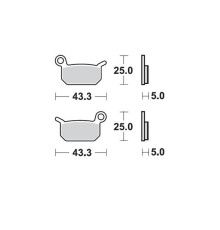 Гальмівні колодки moto-master kh325 sinter metal oem: 11 (sinterpro racing) ktm sxe -5 electric 19- sx 50 09-, sx 65 04-08, husqvarna ee-5 19-, cr 50 06-, sm 50- 10-, tc 50 17-, передні/ задній