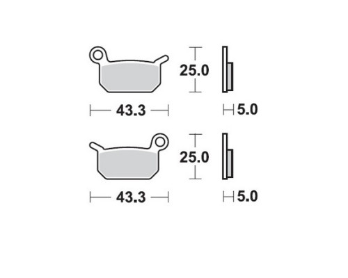 Гальмівні колодки moto-master kh325 sinter metal oem: 11 (sinterpro racing) ktm sxe -5 electric 19- sx 50 09-, sx 65 04-08, husqvarna ee-5 19-, cr 50 06-, sm 50- 10-, tc 50 17-, передні/ задній