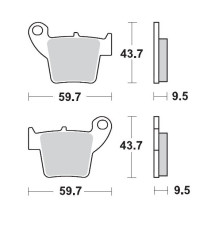 Гальмівні колодки moto-master kh346 nitro racing sinter metal soft: 22 (nitro sport) cr 125-250, crf 450