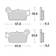 Гальмівні колодки moto-master kh367 sinter metal enduro: 21 (nitro) kawasaki kxf 250 04-, kxf 450 04-, kxe 450 10-, suzuki rmz 250 04-, rmz 450 05-, yamaha yz 125 03-, wr 250 08-14, yz 250 02-, wr / yz 450 03-, beta rr 50/300 '05- задній