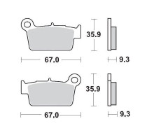 Гальмівні колодки moto-master kh367 sinter metal enduro: 21 (nitro) kawasaki kxf 250 04-, kxf 450 04-, kxe 450 10-, suzuki rmz 250 04-, rmz 450 05-, yamaha yz 125 03-, wr 250 08-14, yz 250 02-, wr / yz 450 03-, beta rr 50/300 '05- задній