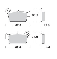 Гальмівні колодки moto-master kh367 sinter metal soft: 22 (nitro sport) kawasaki kxf 250 04-, kxf 450 04-, kxe 450 10-, suzuki rmz 250 04-, rmz 450 05-, yamaha yz 125 03-, wr 250 08-14, yz 250 02-, wr / yz 450 03-, beta rr 50/300 '05- задній