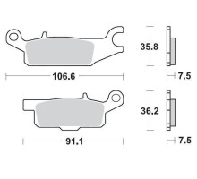 Гальмівні колодки moto-master kh443 sinter metal oem: 11 (sinterpro racing) yamaha: yfm 700 grizzly передня ліва