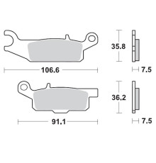 Гальмівні колодки moto-master kh444 sinter metal oem: 11 (sinterpro racing) yamaha: yfm 700 grizzly передня права