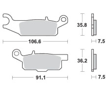 Гальмівні колодки moto-master kh444 sinter metal oem: 11 (sinterpro racing) yamaha: yfm 700 grizzly передня права