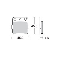 Гальмівні колодки moto-master kh84 sinter metal oem: 11 (sinterpro racing) kawasaki: kx 65-80-85-100, honda: trx 300-400 ex