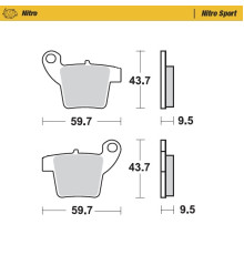 Гальмівні колодки moto-master nitro racing sinter metal soft: 22 (nitro sport) для moto-master caliper (210104) ktm sx 65 '20-, gasgas mc 65 21'- husqvarna tc 65 '17- (див. опис продукту)