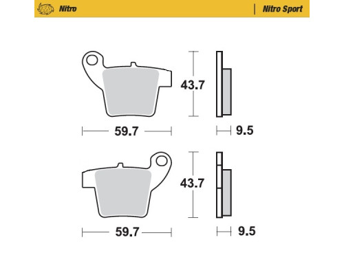 Гальмівні колодки moto-master nitro racing sinter metal soft: 22 (nitro sport) для moto-master caliper (210104) ktm sx 65 '20-, gasgas mc 65 21'- husqvarna tc 65 '17- (див. опис продукту)