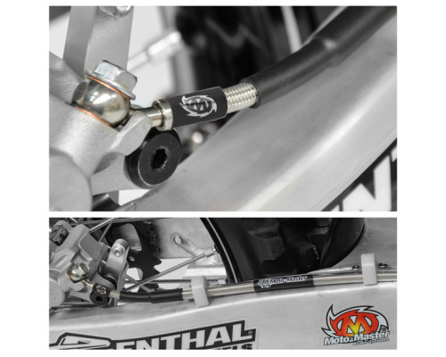 Moto-master сталевий гальмівний шланг задний ktm sx/sxf/sx-f/exc/excf/exc-f '05-, husqvarna te/tc/fe/fc '14-'16, gasgas ex '21- (див. додатковий опис)