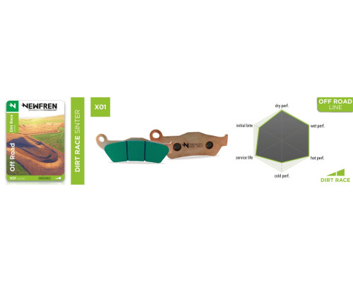 Гальмівні колодки newfren передні kh181 (dirt race) brembo передні