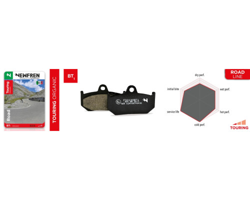 Гальмівні колодки newfren передні kh181 (touring organic) brembo передні