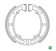 Гальмівні колодки передні newfren kawasaki kdx 175 '80-'82, ke 125/175 '76-'85, kl 250 '80-'84, klx 250 '79-'80, kx 125 '74-'80 (120x28mm)