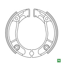 Гальмівні колодки newfren передні/задні honda c 90 '82-'03, cr 80r '80-'85, crf 150f '03-'17, ct 110 '80-'09, ct 125 '76-'85, mtx 125/200 '83-'86, tl 200 '76-'79, xl 125 '78-'82, xl 185 '