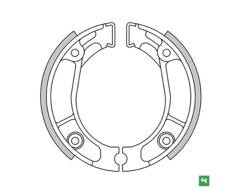 Гальмівні колодки newfren передні/задні honda c 90 '82-'03, cr 80r '80-'85, crf 150f '03-'17, ct 110 '80-'09, ct 125 '76-'85, mtx 125/200 '83-'86, tl 200 '76-'79, xl 125 '78-'82, xl 185 '