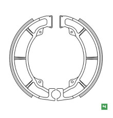 Гальмівні колодки задні newfren kawasaki el 250 '90-'03, er-5 '97-'07, klf 220 '88-'02, z 440 '79-'83, z 440 ltd '82-'84, zr 550 '83-'84 (160x30mm)