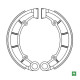 Гальмівні колодки newfren задні kawasaki klf 300 bayou '89-'05, kvf 300 priare '99-'01, klf 400 bayou '93-'98, kvf 400 prairie '99-'01, h1/kh1 500 '73-'75 (180x35mm)