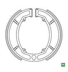 Newfren задні гальмівні колодки yamaha beluga 125 '85-'95, dt 125 '74-'87, dt 175 '74-'00, rd 125 '75-'87, sr 125 '82-'91, tt 350 '85-'89, tt 600 '83-'92, tzr 125 ' 87-'89, xt 125 '76-