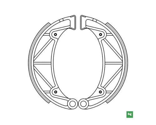 Гальмівні колодки newfren yamaha sr250 '87-'94 (150x25mm)