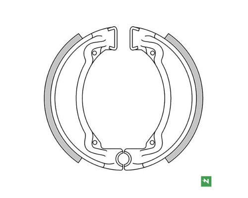 Newfren продаж гальмівні колодки yamaha dt 50 78-86 ,rd 50/80 , yz 80 , ЗАДНІ125/250 77-92 ( 110x25mm)