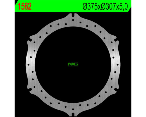 Ng brake disc buell (406x307x5) (6x13)