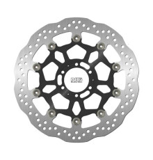 Передній гальмівний диск aprilia drosoduro/shiver 900 '17-20, ducati st4 '03, moto guzzi v7 '17-20 (320x64x5mm) (6x8.5mm) хвиля плаваюча (алюмін. центр)