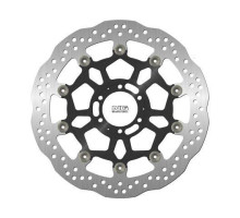 Передній гальмівний диск aprilia drosoduro/shiver 900 '17-20, ducati st4 '03, moto guzzi v7 '17-20 (320x64x5mm) (6x8.5mm) хвиля плаваюча (алюмін. центр)