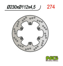 Ng передній гальмівний диск aprilia rx 50, yamaha dt 50r 97- (230x112x4.5)