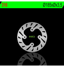Ng передній гальмівний диск beta rev rev3 125/200/250 99-02 (185x3.5mm) (4x10.5mm)