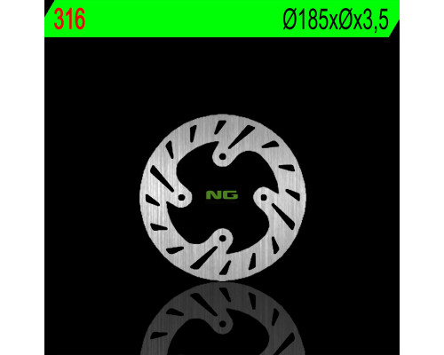 Ng передній гальмівний диск beta rev rev3 125/200/250 99-02 (185x3.5mm) (4x10.5mm)