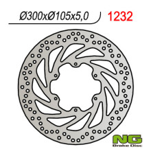 Ng передній гальмівний диск bmw f 650 gs/x (300x105x5), f 800gs '13-'16 (6x6.5mm)