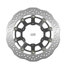 Диск гальмівний передній bmw f 650/700/800 gs '93-'19, aprilia pegaso 650 '86-'08 (300x105x5mm) (6x6.5) хвиля плаваюча (алюмін. центр)