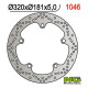 Ng гальмівний диск передній bmw f 800 / r850,1100,1150 / k 1200 / 1300 / 1600 (320x181x4.8) (5x14.0mm)