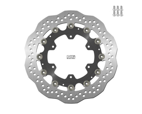 Ng передній гальмівний диск bmw k1100lt/rs '89-00, r1100gs/r '93-94, r1100r/rt/rs '92-01 (305x118x5mm) (6x9.0mm) хвиля плаваюча (алюмін. центр)