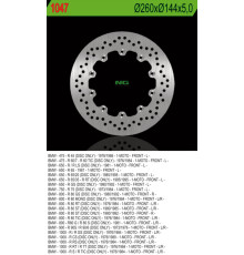 Диск передній гальмівний bmw r45/60/65/75/80/90/100 (260x144x5) 10 отворів д.5