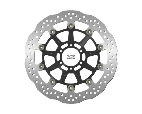 Ng передній гальмівний диск bmw s 1000r/rr '13-'20, hp4 '12-'17, s1000xr '17-'19 (320x64x5.0mm) (6x8.5mm) хвиля плаваюча (алюмін. центр)