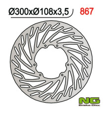 Ng передній гальмівний диск derbi 50/125, aprilia 50/125, rieju 50 smx (300x108x3.5)