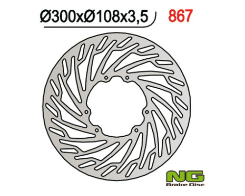 Ng передній гальмівний диск derbi 50/125, aprilia 50/125, rieju 50 smx (300x108x3.5)