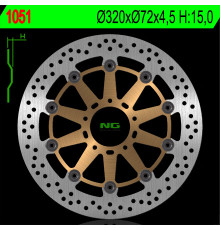 Диск передній гальмівний ducati 749/848/999/1000/1100 '02-17 (320x72x4.5mm) (5x8.5mm) плаваючий