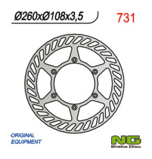 Ng передній гальмівний диск газовий ендуро крос 125/200/250/300/400/450/515 (260x108x3.5)