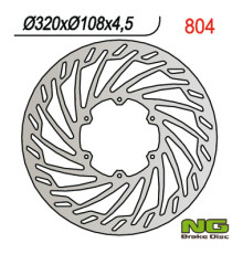 Ng передній гальмівний диск газ gas sm 125 (01-07), 250/450 (01-05), 450/515 (08) (320x108x4.5) турбіна