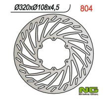 Ng передній гальмівний диск газ gas sm 125 (01-07), 250/450 (01-05), 450/515 (08) (320x108x4.5) турбіна