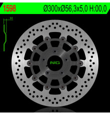 Гальмівний диск ng передній harley davidson 883/1200/1450/1584/1690/1745/1800/1869/1923 (плаваючий) (300х56,3х5мм) (5х8,5мм)