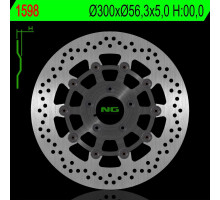 Гальмівний диск ng передній harley davidson 883/1200/1450/1584/1690/1745/1800/1869/1923 (плаваючий) (300х56,3х5мм) (5х8,5мм)