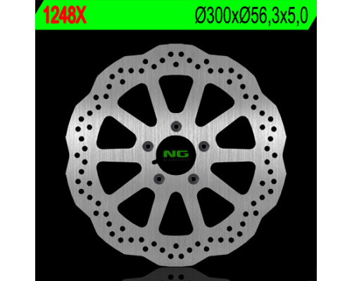Ng гальмівний диск передній harley davidson 883/1200/1450/1584/1690/1800 (300х56.3х5) (5х8.5мм) хвиля
