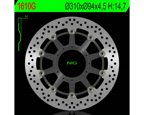 Диск гальмівний передній honda cb 1000r abs 08-17 (310x94x4.5mm) (6x6.5mm)