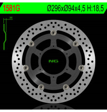 Ng передній гальмівний диск honda cbf 600 abs '08-11, cbf 1000 abs '06-16, cbr 250 abs '11-16, cbr 300r abs '14-20 (296x94x4.5) (алюмін. центр) - замінює ng1149
