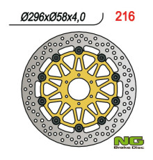 Нг передній гальмівний диск honda cbr 600/900, vtr 1000f (296x58x4) (6x6.5mm) плаваючий