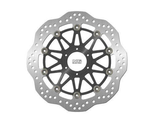Диск передній гальмівний honda cbr600 '95-98, cbr900/929 '93-97 (296x58x4mm) (6x6.5mm) хвиля плаваюча (алюмін. центр)